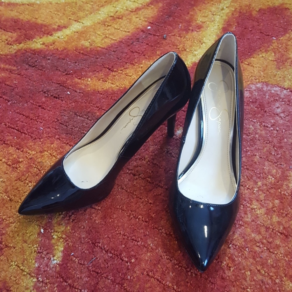 Jessica Simpson Patent Black Heels